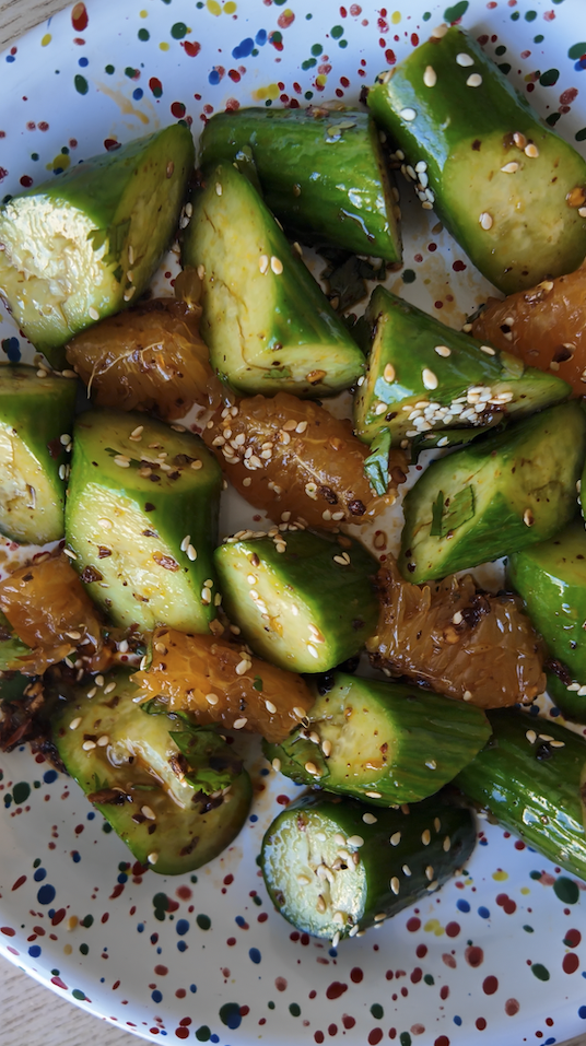 Sumo Orange Cucumber Salad