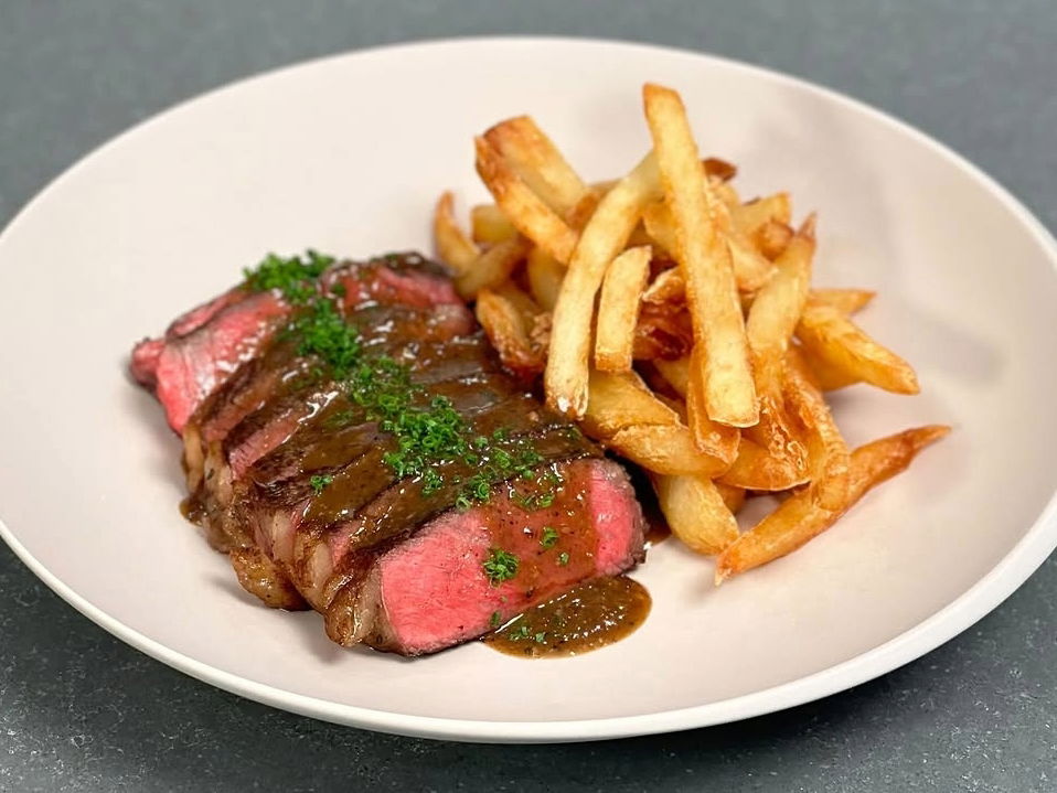 Japanese-Inspired Steak Frites with Sauce au Poivre