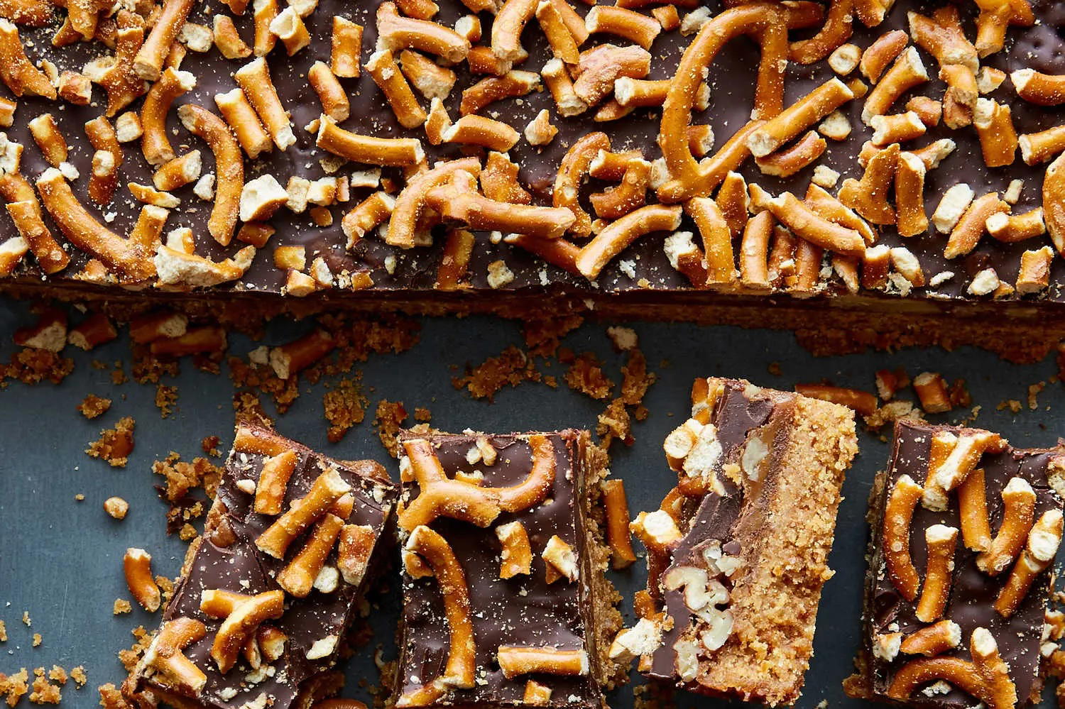 Chocolate Caramel Pretzel Bars