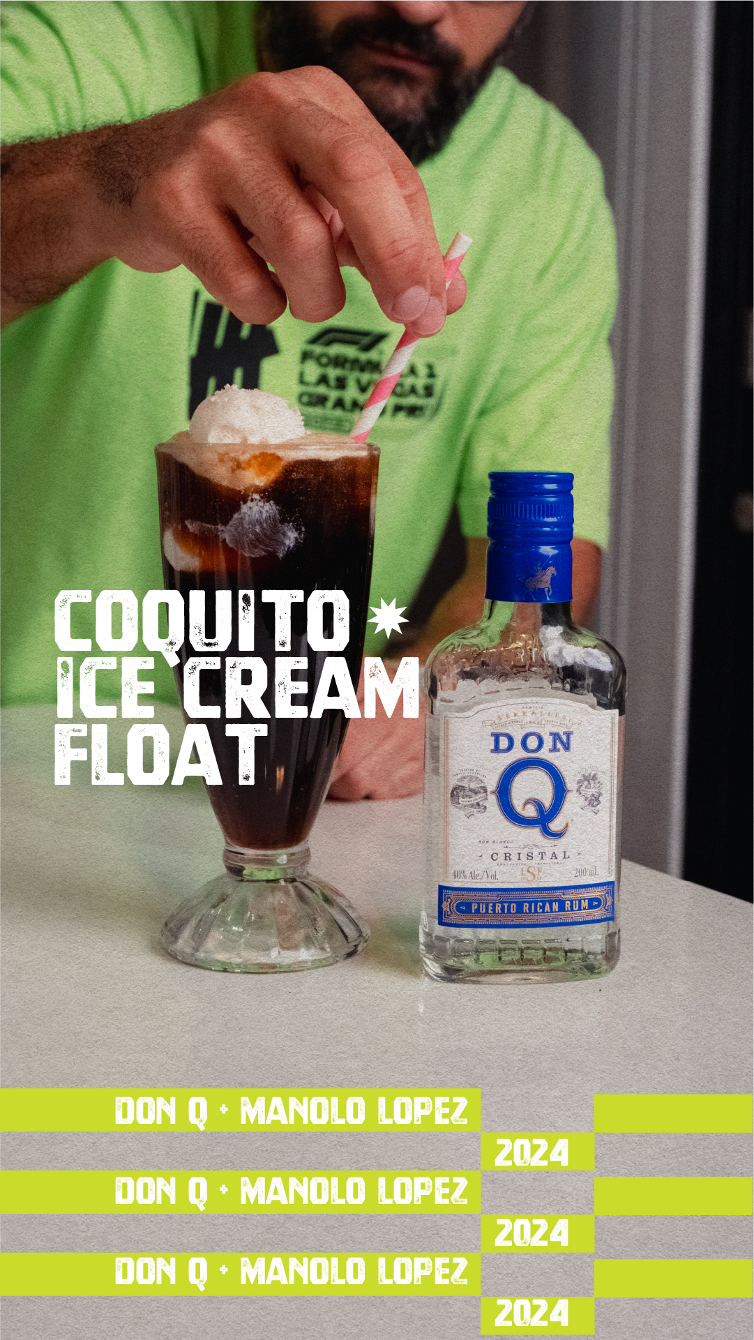 Coquito Ice Cream Float