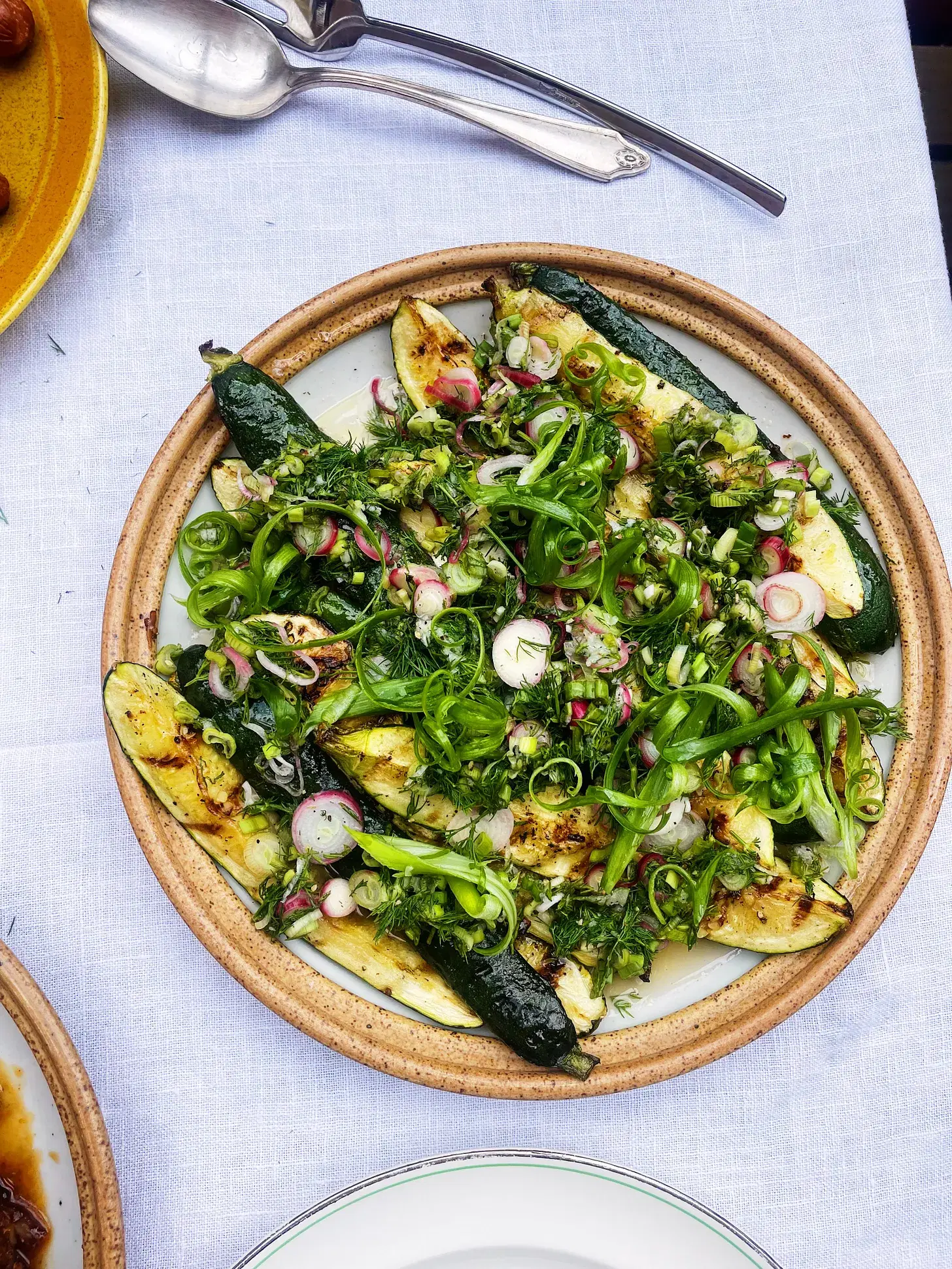 Grilled Zucchini with Garlic and Dill