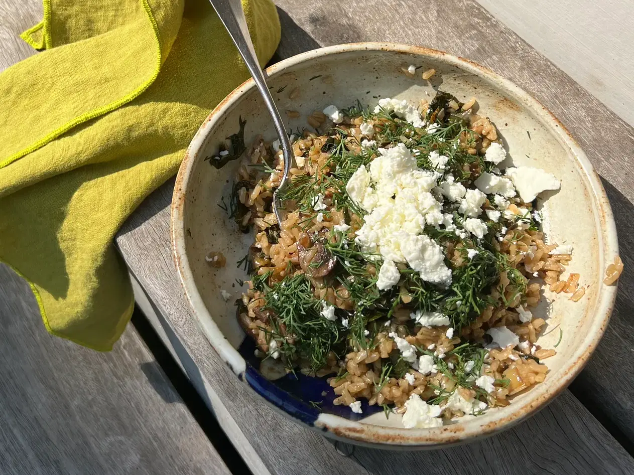 Kale + Mushroom Pilaf Bowls