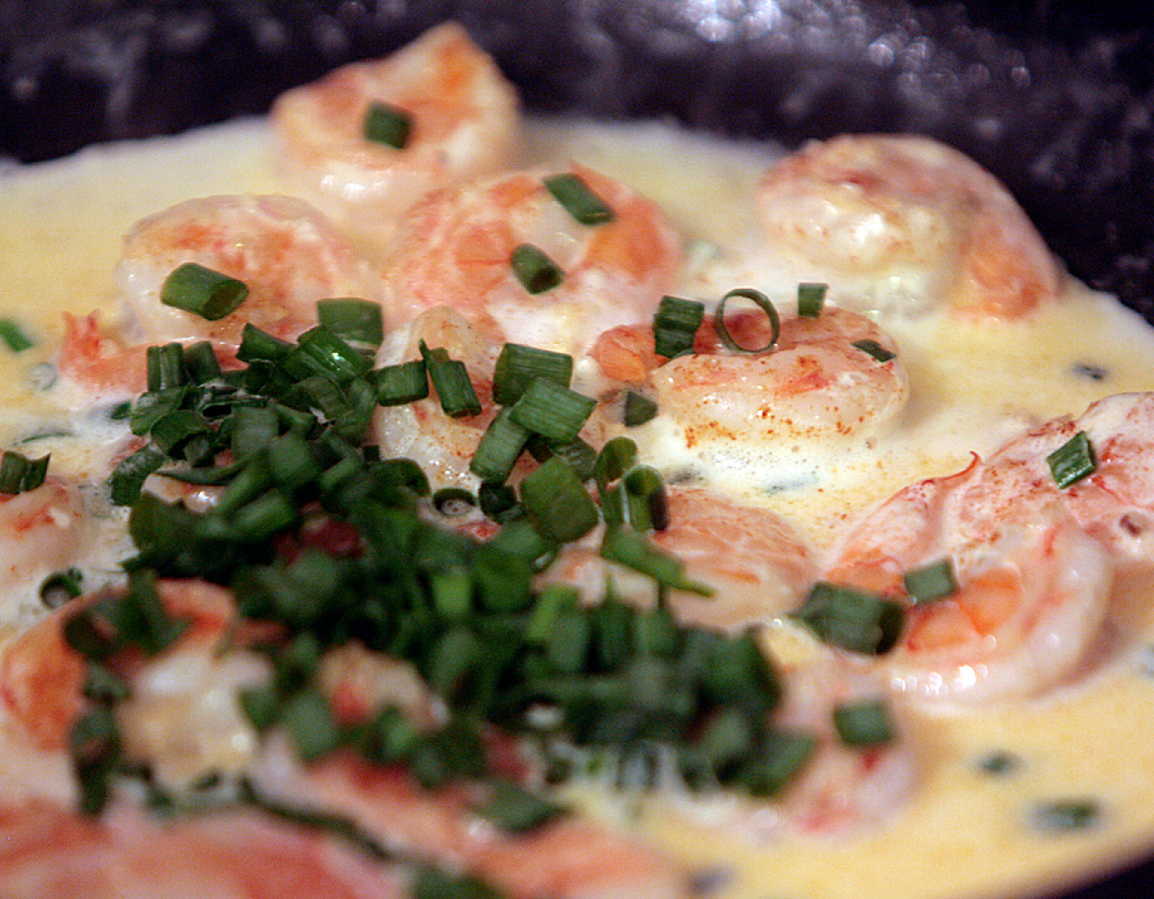 Shrimp Omelet with Calabrian Chili Oil
