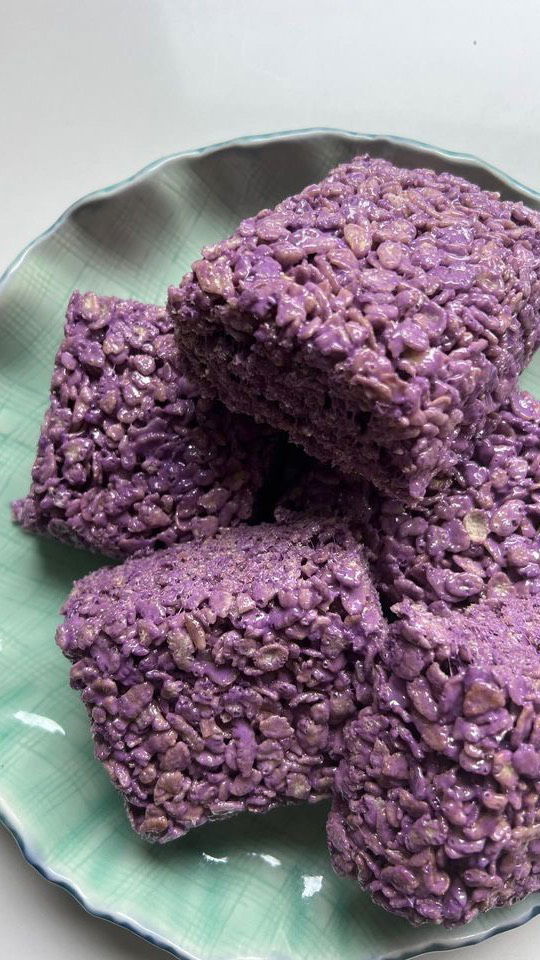 Ube Rice Krispie Treats