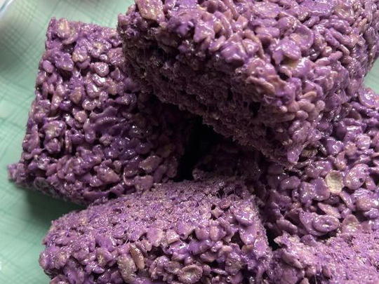 Ube Rice Krispie Treats